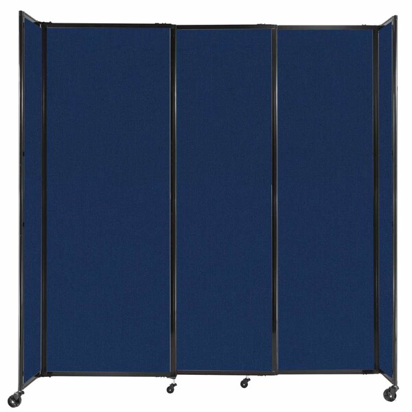 StraightWall Sliding Portable Partition 7'2" x 7'6" Navy Blue Fabric